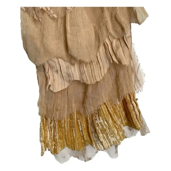Anthropologie Elizabeth Gillet NYC Ruffle Scarf Boho Ruffle Scarf Cottagecore - Picture 2 of 5